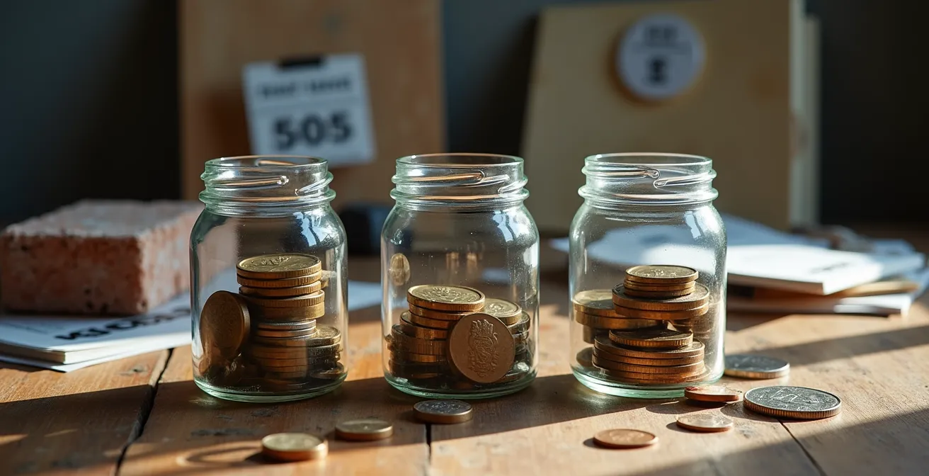 Visualisation des différents postes de dépenses imprévues dans une rénovation de maison ancienne au Québec